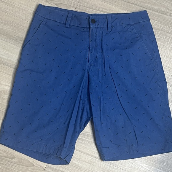 lululemon athletica Other - Lululemon Athletic 32 Blue Flat Front Chino Shorts Men's Large Pockets Golf